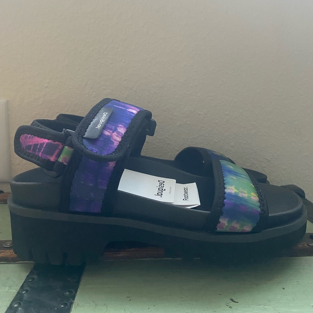 Desigual shoes track sandal tie dye US 6 EU 36